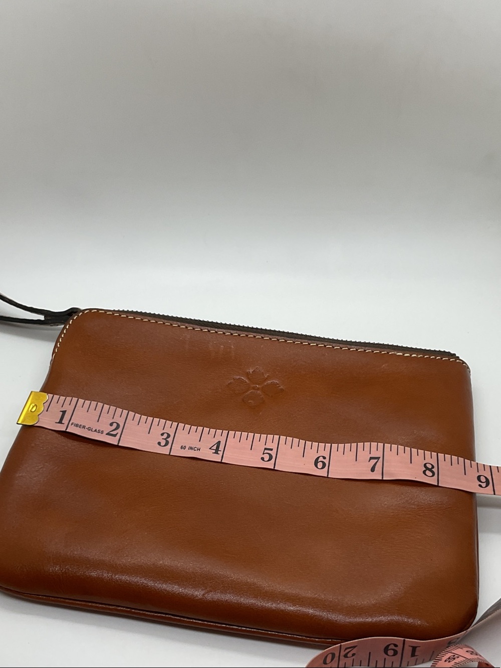 Patricia Nash Smooth Tan Leather Wristlet Clutch - Picture 5 of 14